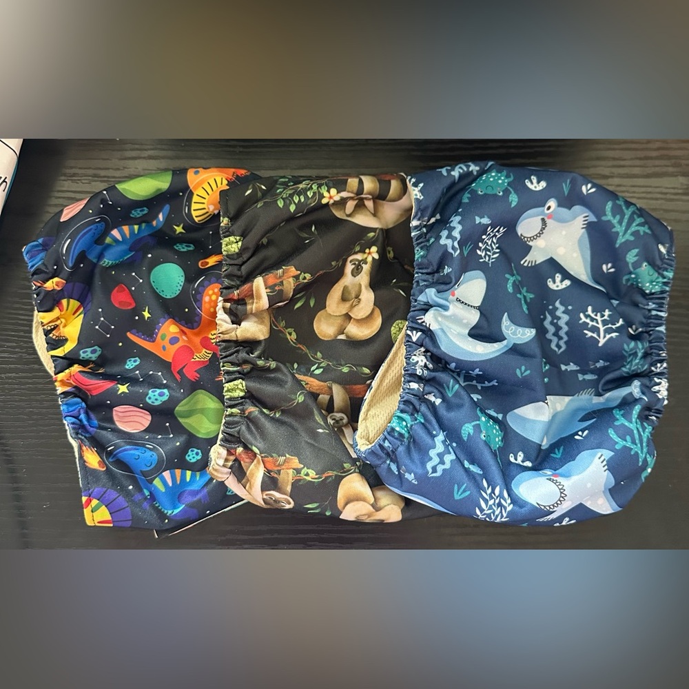 Colorful Dog Diapers Set of Three-Size Small